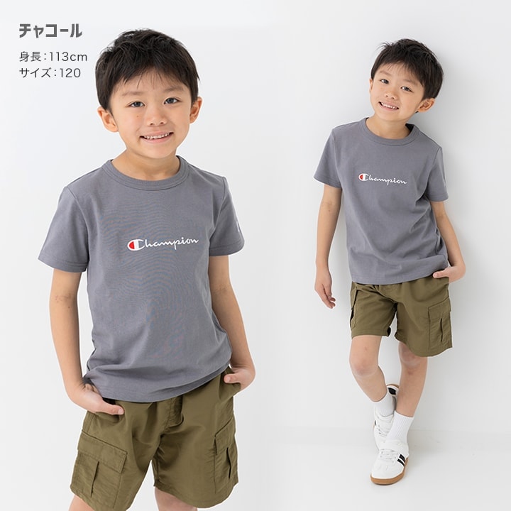 〈チャンピオン〉ロゴ半袖Tシャツ