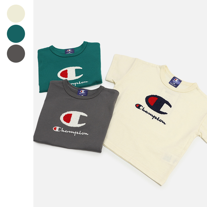 〈チャンピオン〉サガラ刺繍半袖Tシャツ