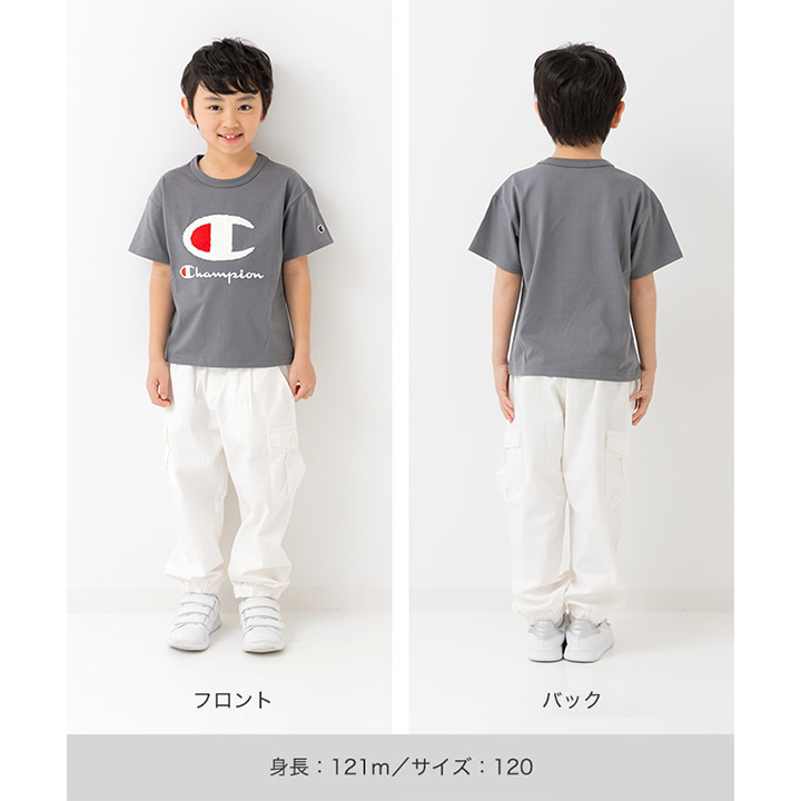 〈チャンピオン〉サガラ刺繍半袖Tシャツ