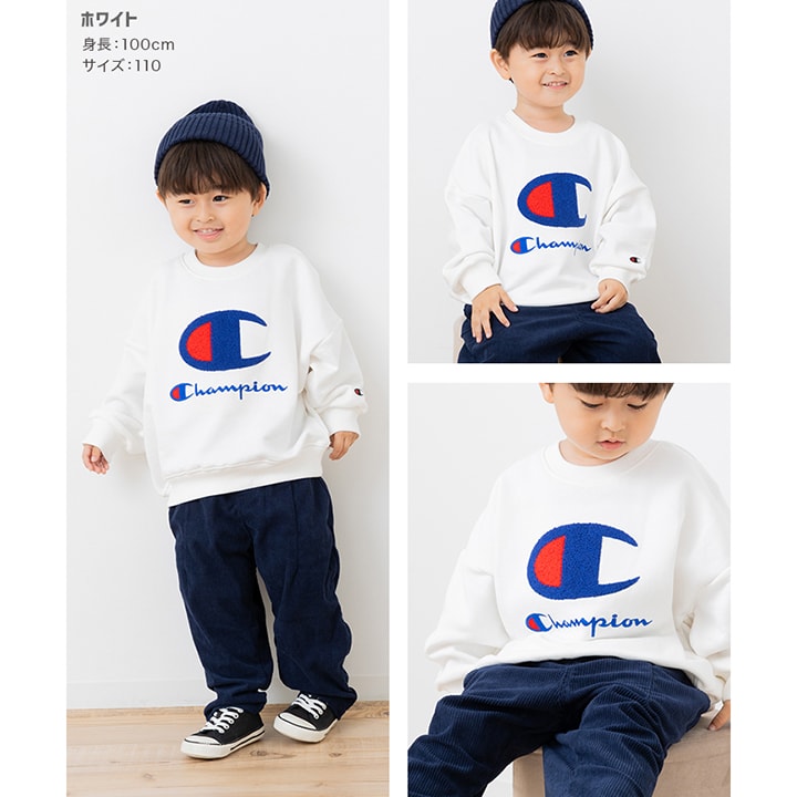 〈チャンピオン〉サガラ刺繍裏毛トレーナー