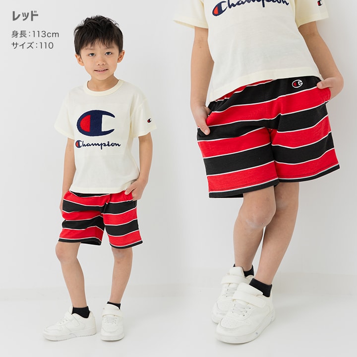 〈チャンピオン〉ボーダーハーフパンツ