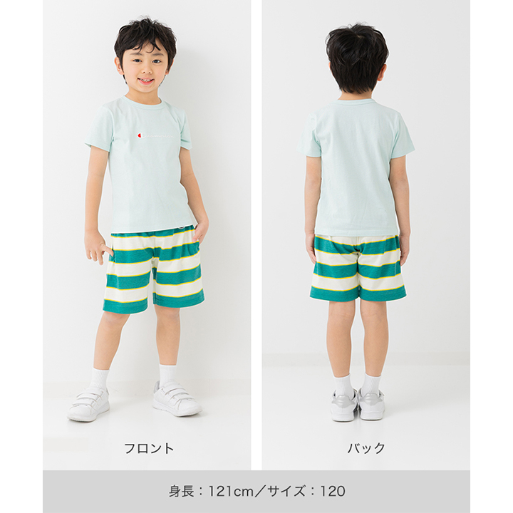 〈チャンピオン〉ボーダーハーフパンツ