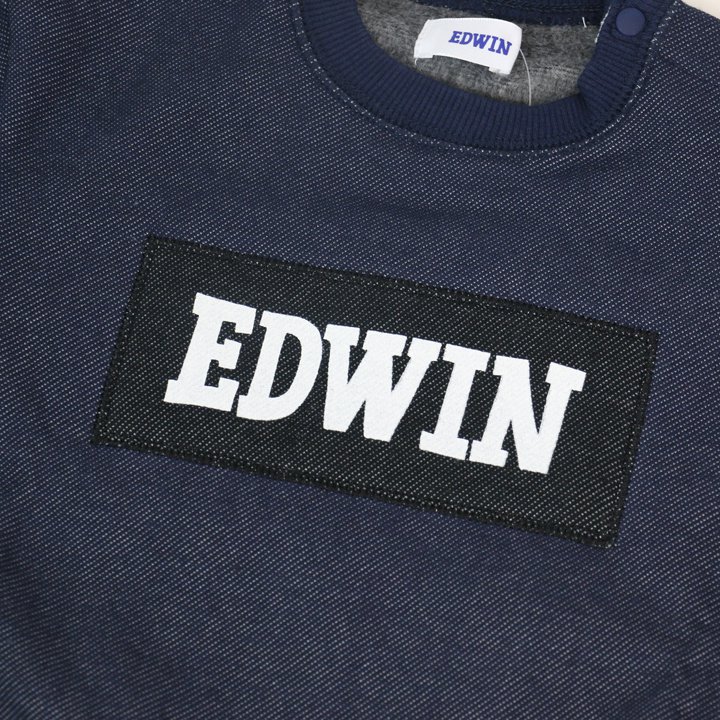 EDWIN/エドウイン デニムニット裏起毛トレーナー