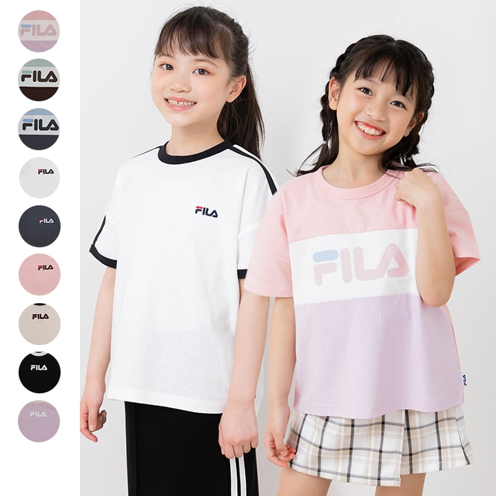 〈フィラ〉デザイン半袖Tシャツ