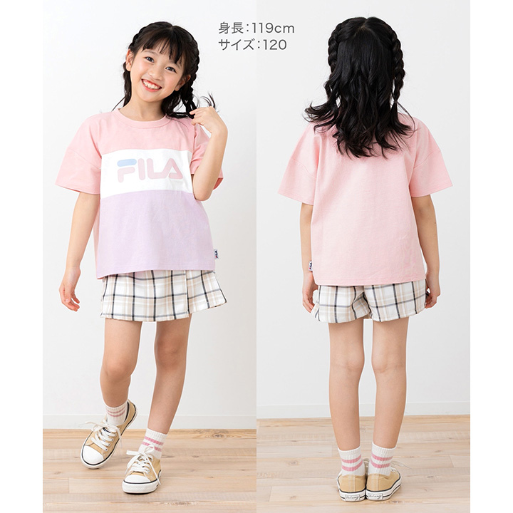 〈フィラ〉デザイン半袖Tシャツ
