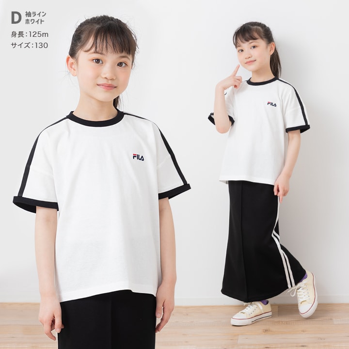 〈フィラ〉デザイン半袖Tシャツ