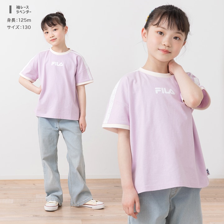 〈フィラ〉デザイン半袖Tシャツ