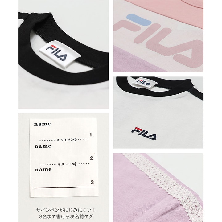 〈フィラ〉デザイン半袖Tシャツ