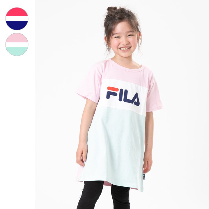 FILA/フィラ 3段切替半袖ワンピース