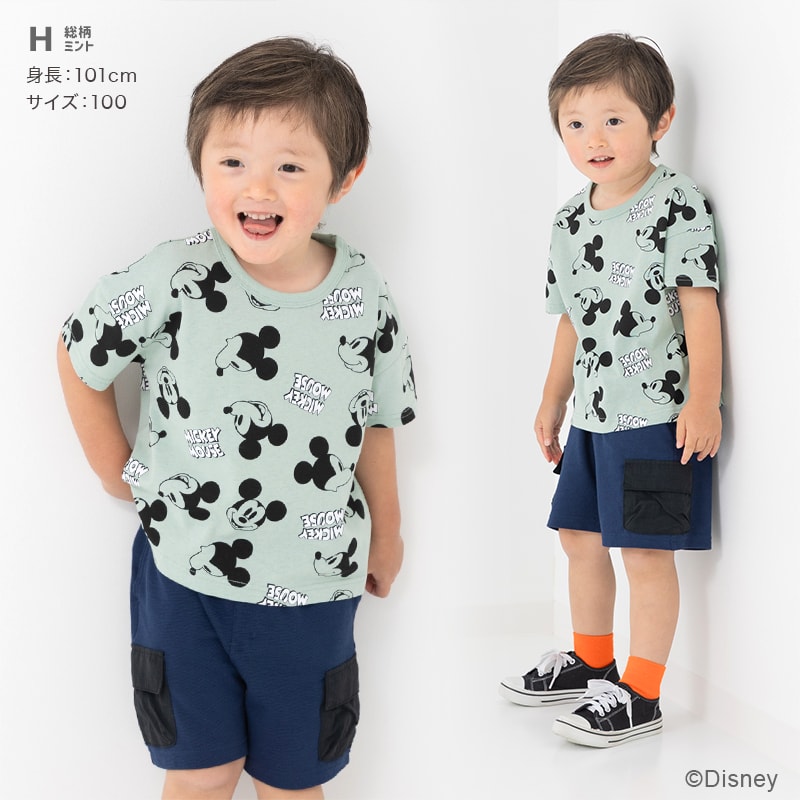 〈ディズニー〉ミッキーマウス/半袖Tシャツ