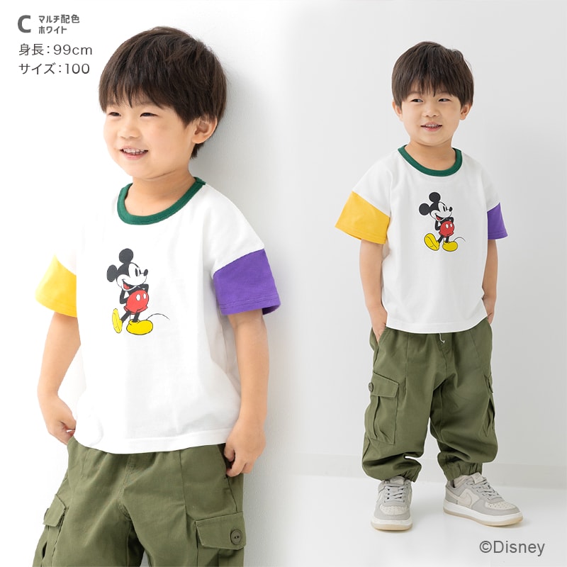〈ディズニー〉ミッキーマウス/半袖Tシャツ