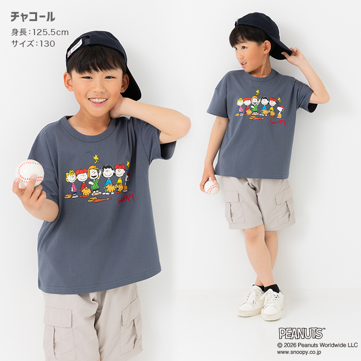 〈ピーナッツ〉半袖Tシャツ