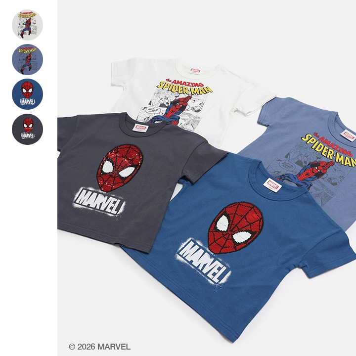 〈スパイダーマン〉半袖Tシャツ