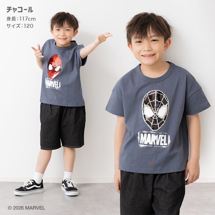 〈スパイダーマン〉半袖Tシャツ
