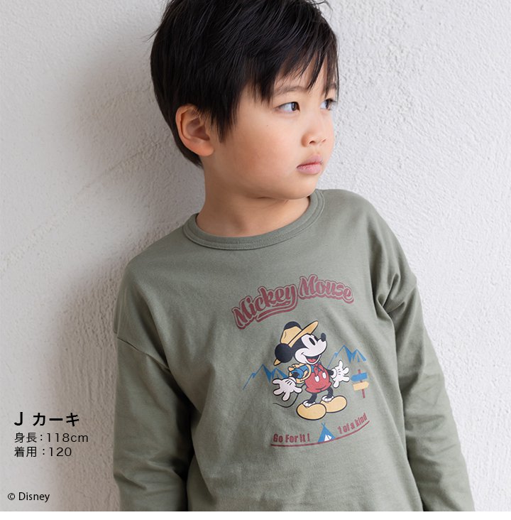<ミッキーマウス>長袖Tシャツ/Disney