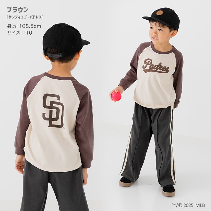 〈MLB〉ラグラン長袖Tシャツ