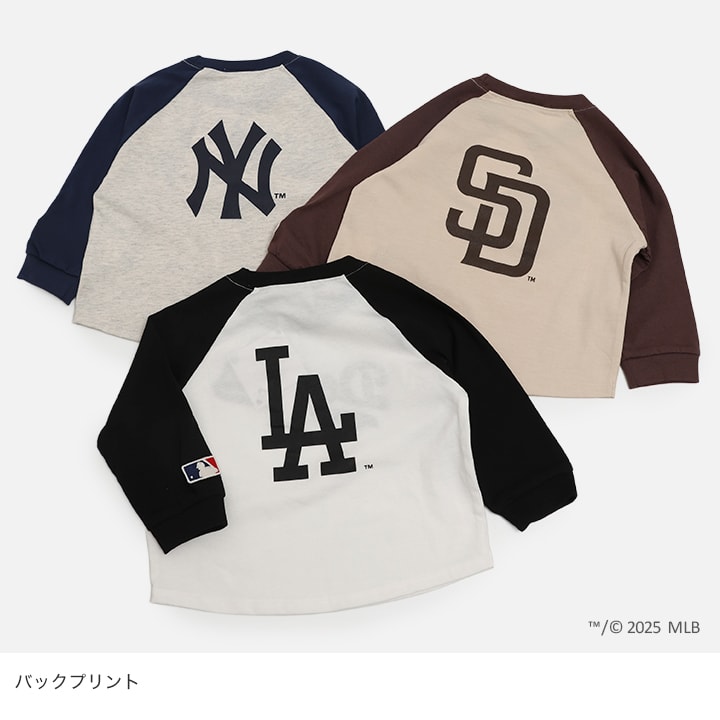 〈MLB〉ラグラン長袖Tシャツ