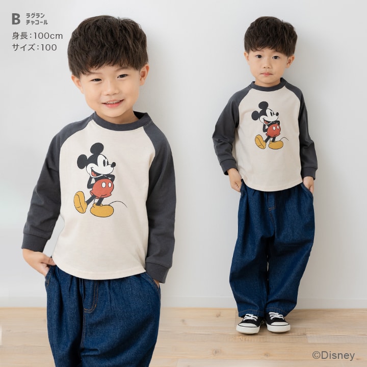 〈ディズニー〉ミッキーマウス/長袖Tシャツ
