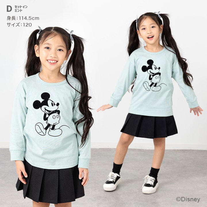 〈ディズニー〉ミッキーマウス/長袖Tシャツ