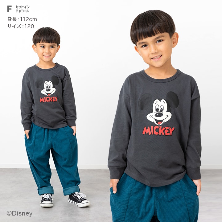 〈ディズニー〉ミッキーマウス/長袖Tシャツ