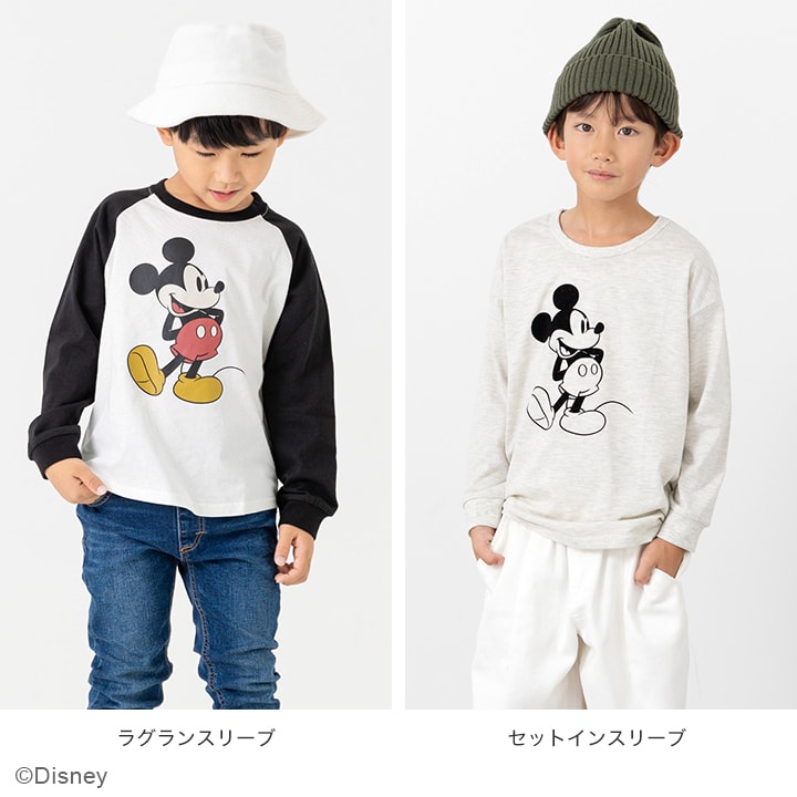 〈ディズニー〉ミッキーマウス/長袖Tシャツ