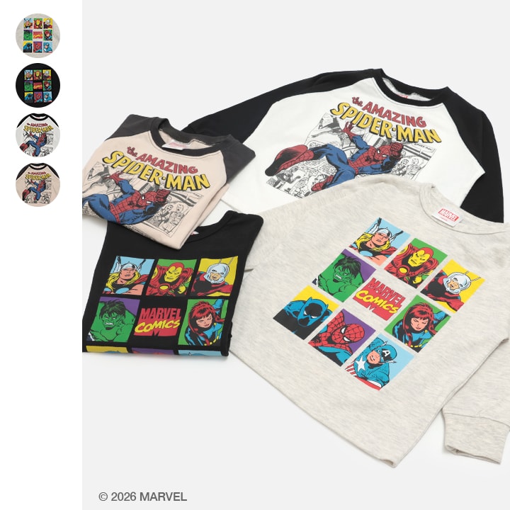 〈マーベル〉長袖Tシャツ