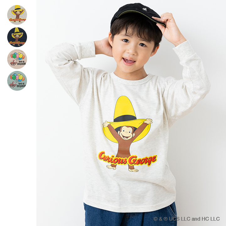 〈おさるのジョージ〉長袖Tシャツ