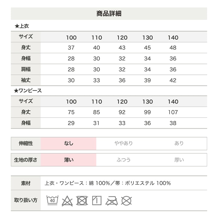 〈ミッフィー〉浴衣3点セット