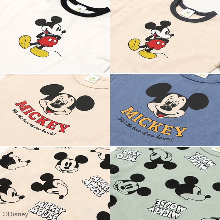 〈ディズニー〉ミッキーマウス/半袖カバーオール