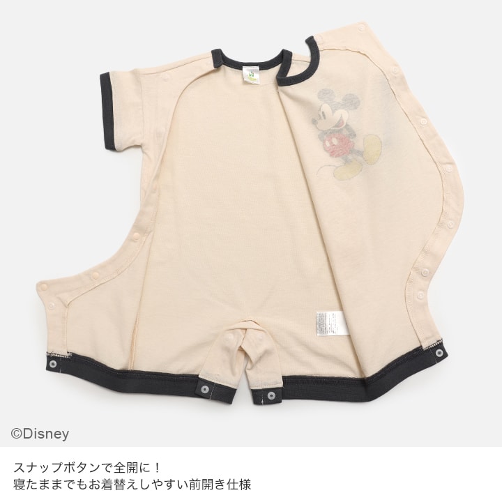 〈ディズニー〉ミッキーマウス/半袖カバーオール