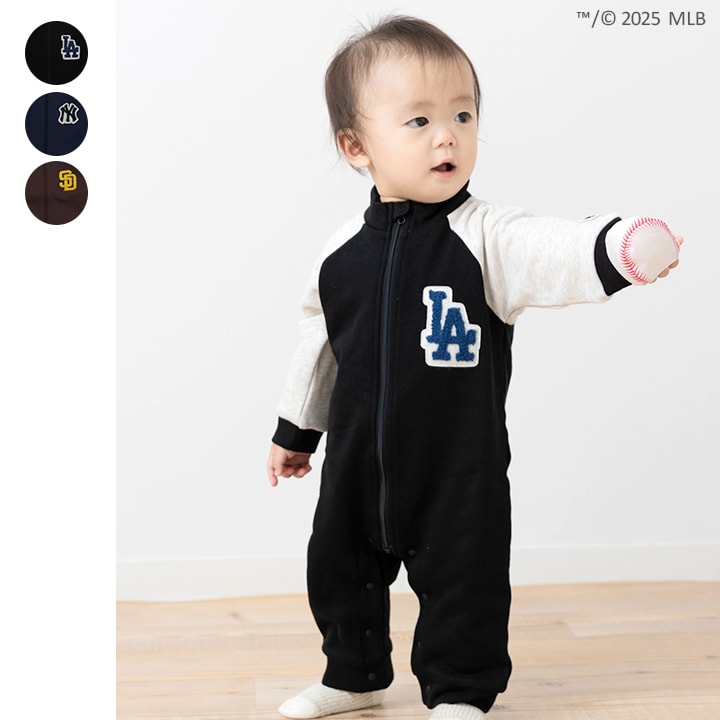 〈MLB〉裏毛カバーオール